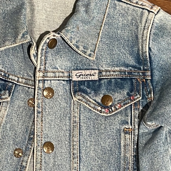 Guess Girls Jean Jacket Size 2/3 - Picture 3 of 5